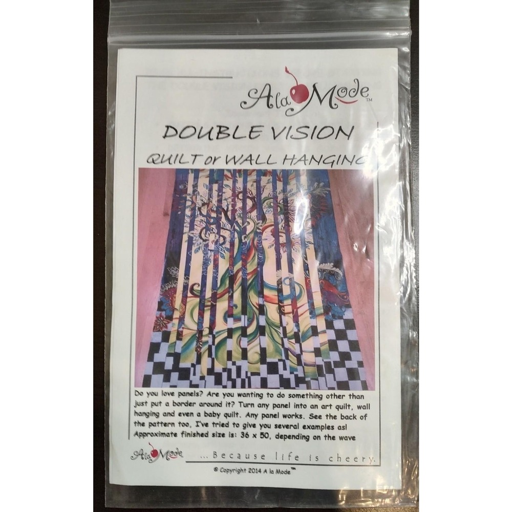 A la Mode Quilt Pattern Double Vision Quilt Wall Hangingp Sewing Pattern